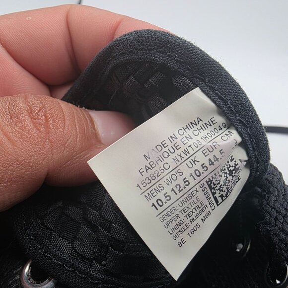 Converse All Star Woven High Top Mens Sise 10.5 Black Casual Shoes Outdoors Walk - Picture 6 of 12